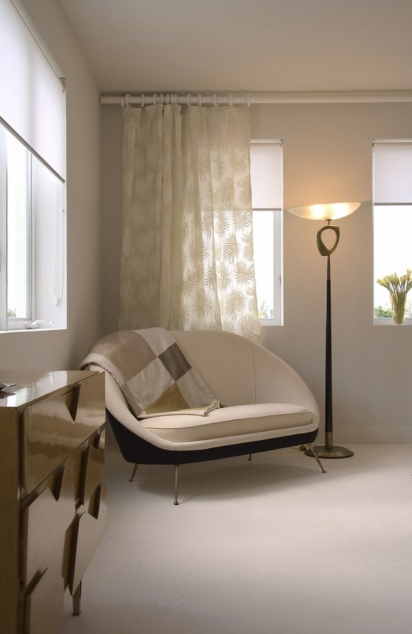 Bedroom furniture loveseat contemporary design floor lamp