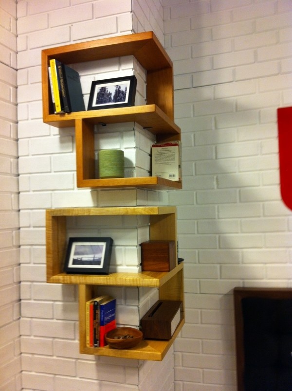 DIY unit open shelves books pictures display