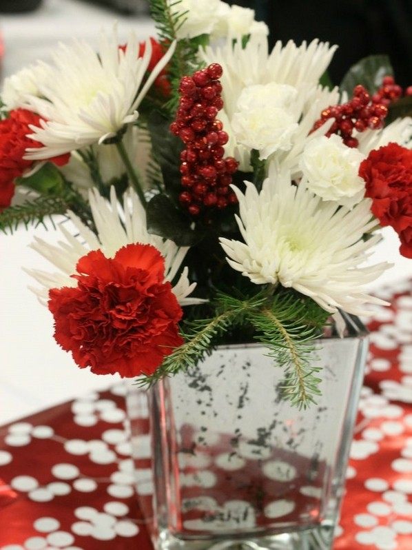 DIY floral Christmas centerpieces easy decoration ideas