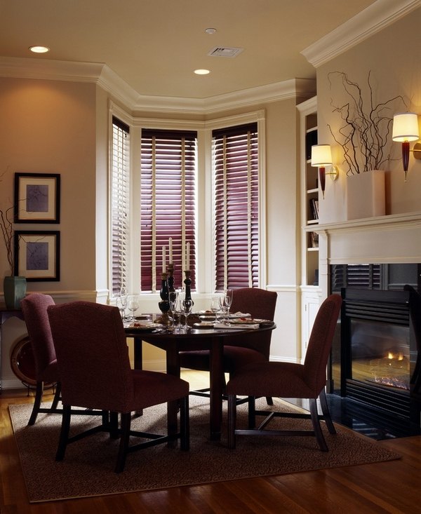 Dining room furniture ideas fireplace bay window decorative profiles