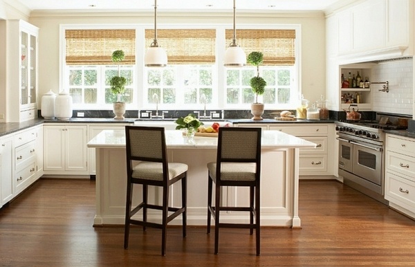 Kitchen with roman blinds kitchen design