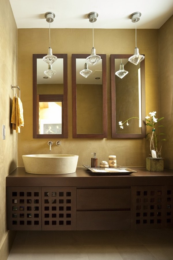 Modern bathroom design ceramic mirror cabinets vanity with storage