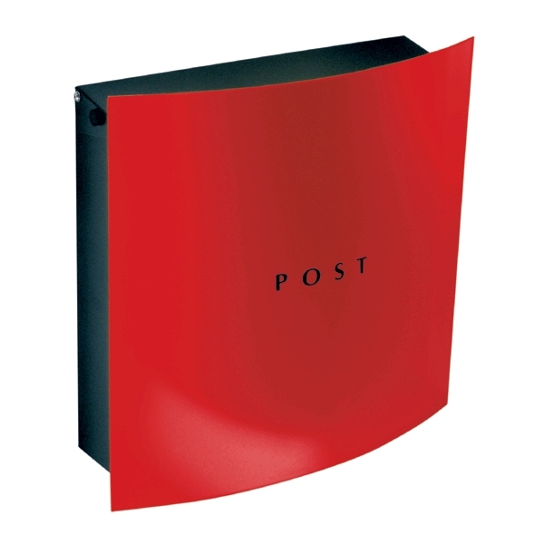 Red front wall mount mailbox modern design
