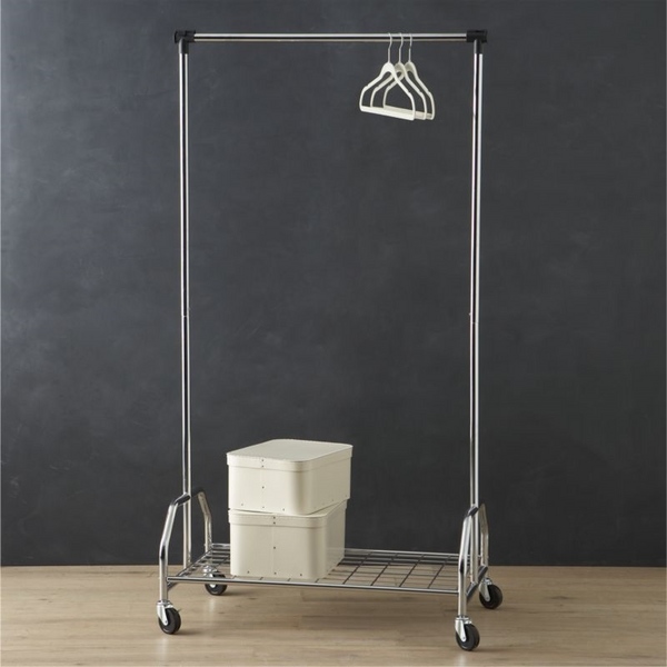 Rolling clothes rack stainless steel