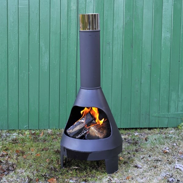 Steel chiminea with grill garden furniture fireplace 