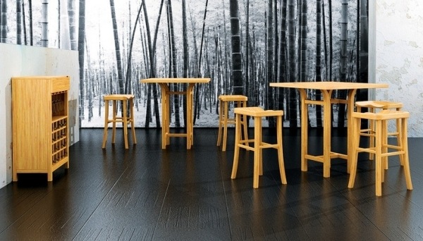 Tables stools indoor furniture from bamboo wood