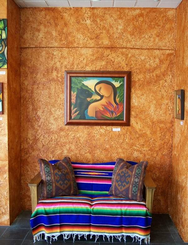 colorful sofa cover ethnic style settee house entry