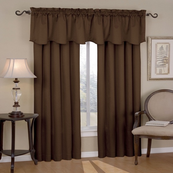 Blackout drapes chocolate brown color