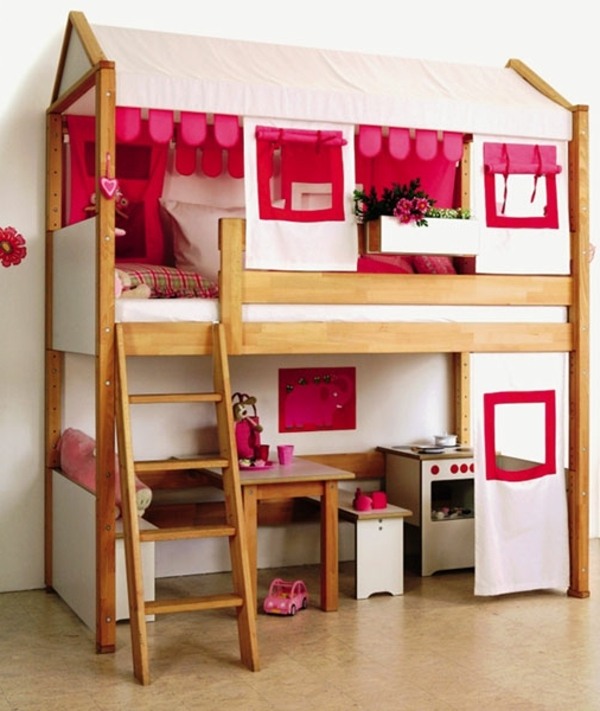 adventure modern bunk playhouse girl bedroom 