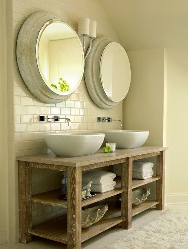  wood double bathroom vanity wall mount faucets