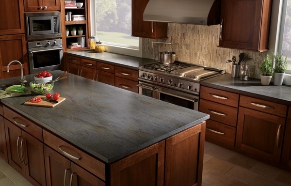 beautiful corian countertop kitchen island wood cabinets