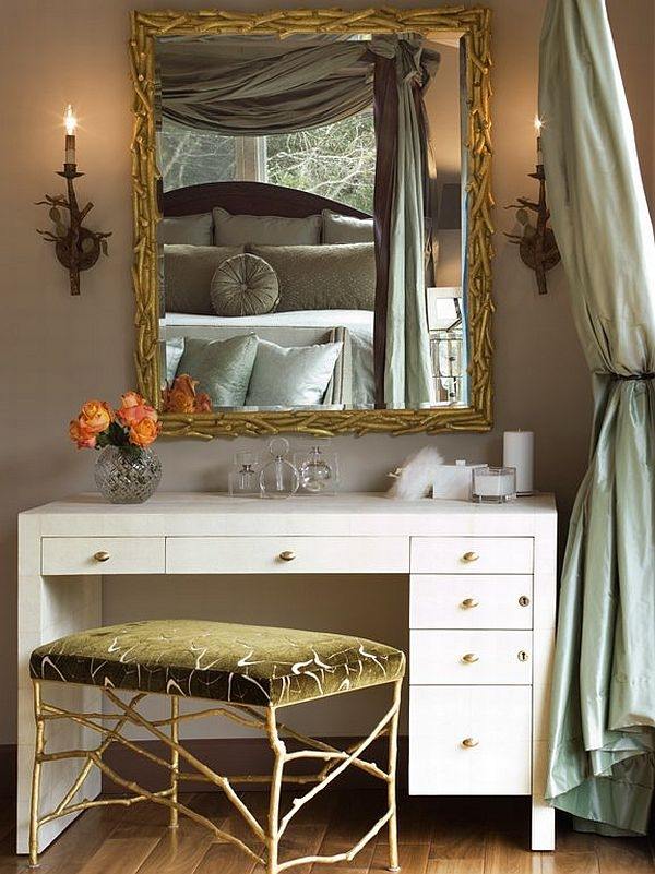 beautiful dressing tables ideas white table elegant bench framed mirror