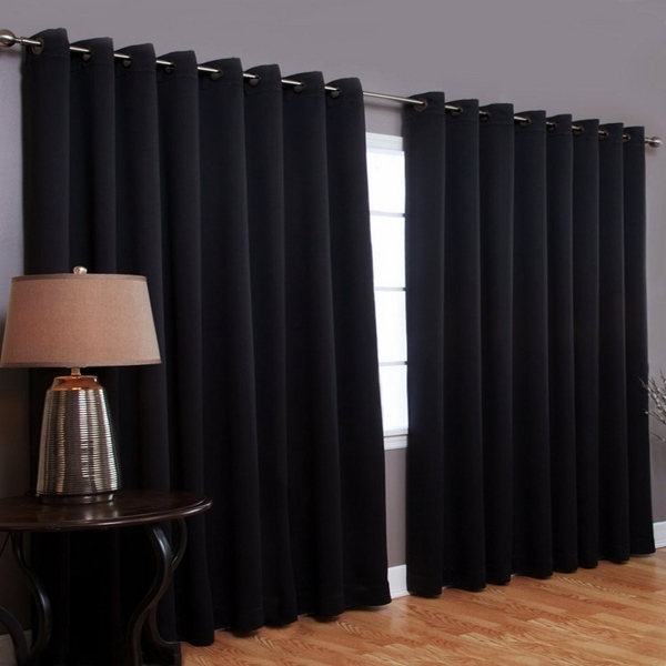 black bedroom curtains ideas