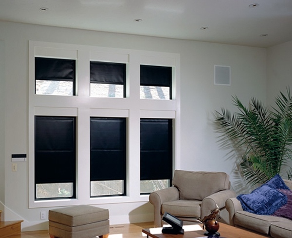 blackout blinds living room window treatment