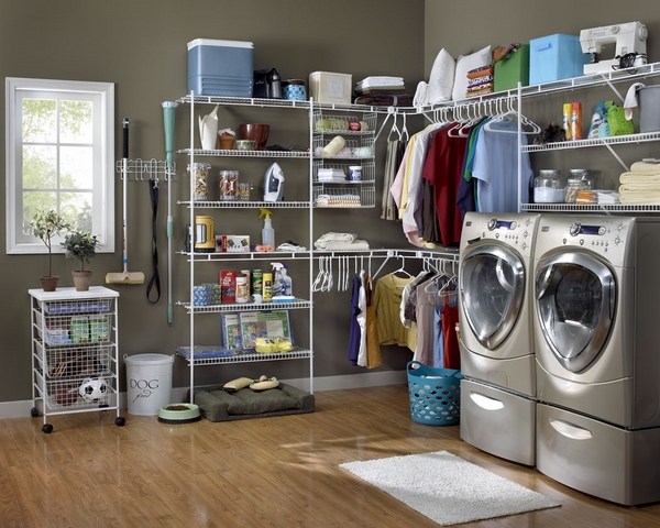 closetmaid modern laundry room organization ideas