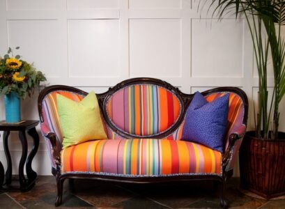 colorful-settee-elegant-home-furniture-ideas-side-table-home-entryway