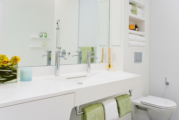 contemporary bathroom furniture corian countertop white