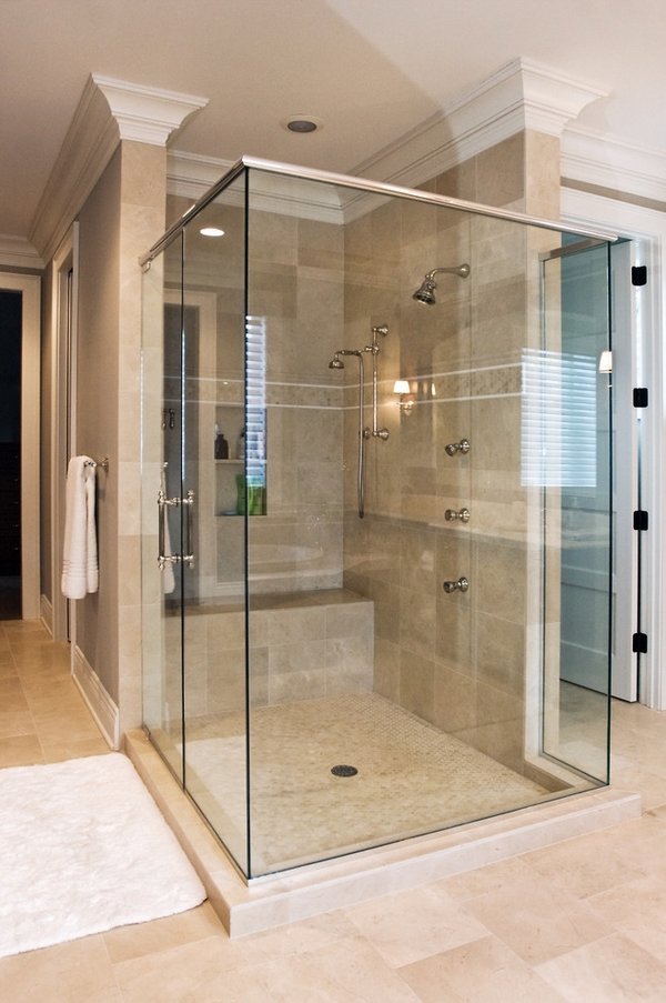 contemporary bathroom walk in shower decorative 