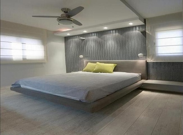 contemporary bedroom design floating platform bed