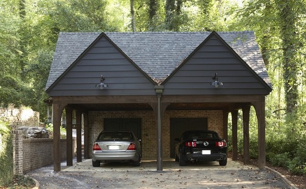 contemporary garage and shed wooden car ports ideas