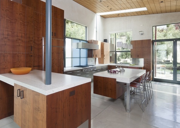  kitchen design flooring island breakfast area white countertops