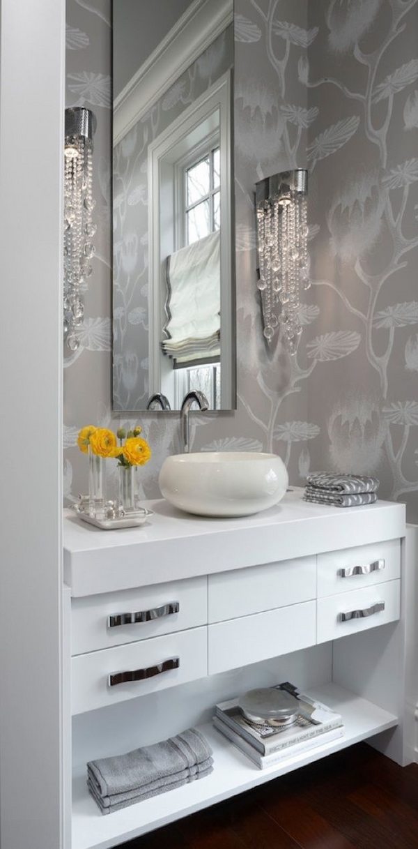 contemporary white bathroom design vessel sink vanity storage drawers