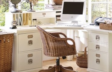 cool-home-office-design-ideas-white-wood-corner-desk-drawers