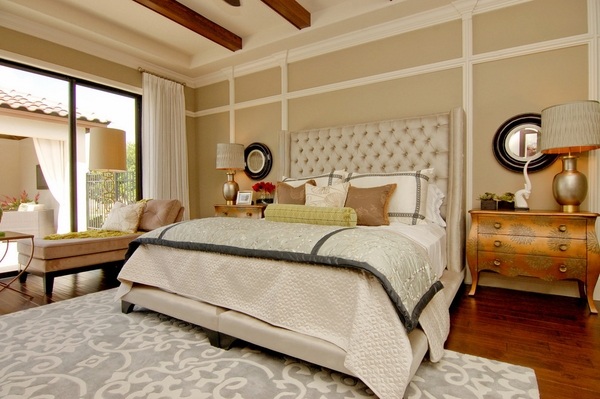 elegant bedroom furniture tufted headboard stylish bedding
