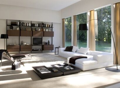 fabulous-modern-family-room-white-sectional-sofa-low-table-floor-lamp