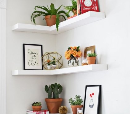 corner shelf decor ideas