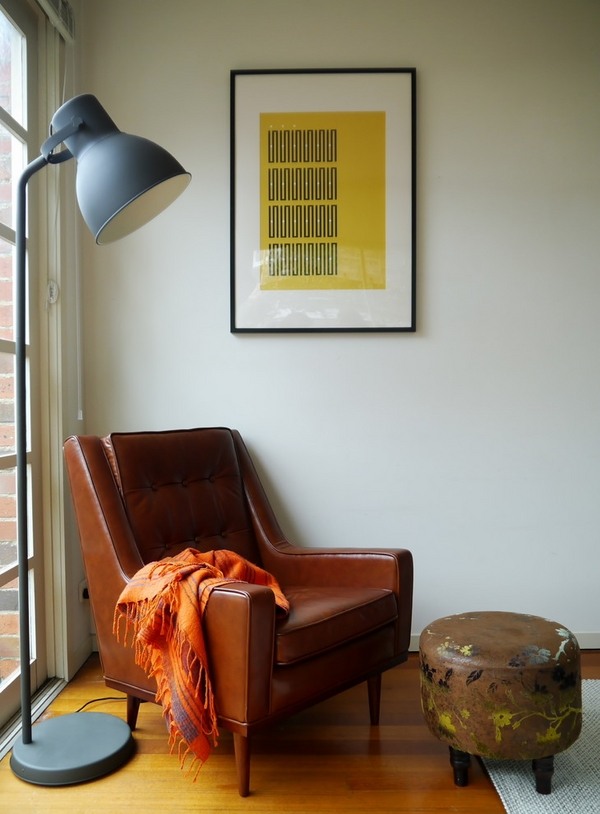 ideas reading corner leather armchair