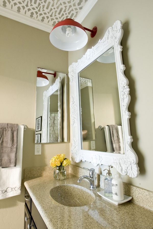 framed vanity mirrors 
