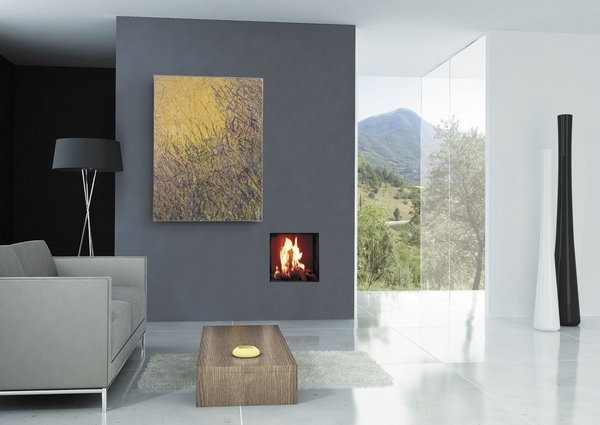 gas fireplace inserts minimalist living room interior design