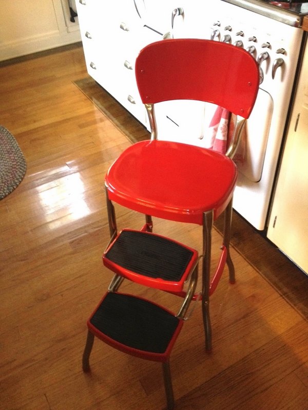 kitchen 3 step stool for kids backrest
