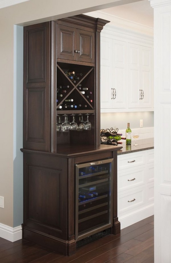 kitchen corner wine cooler modern kitchen design