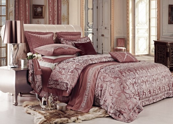 bedding set elegant subtle purple shades design ideas