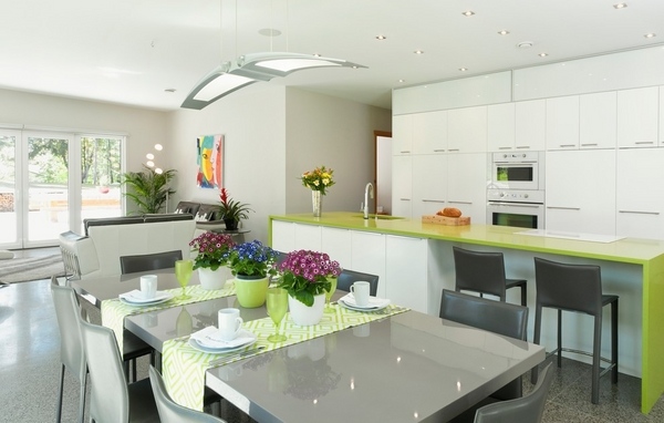 martini green countertop contemporary white kitchen design dream kitchens
