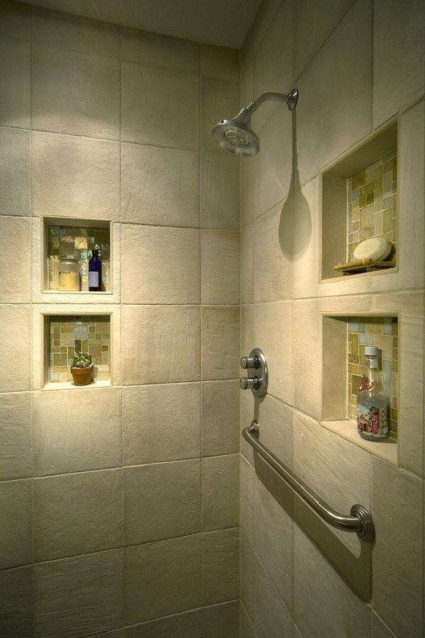 modern bathroom shower shelves