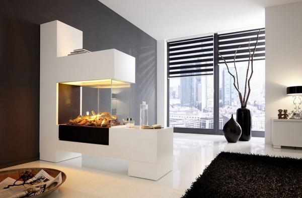 modern fireplace with electric fireplace inserts contemporary interior design 