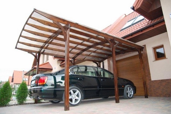 modern garage and shed wooden carport wood beams