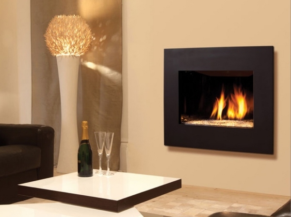 modern gas fireplace designs stylish living room interior