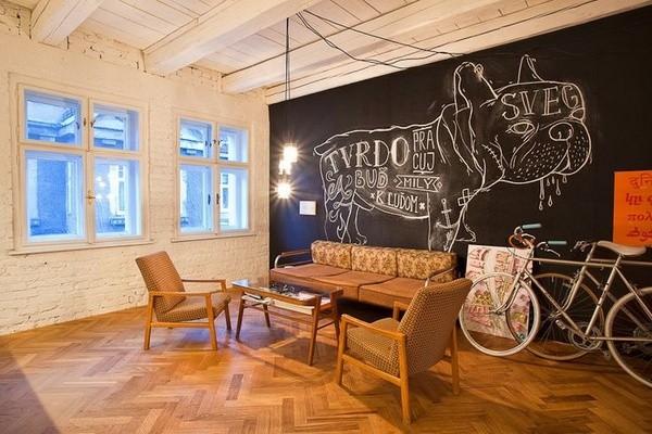 modern living room chalkboard wall home decorating ideas