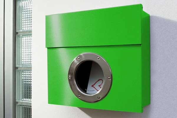 modern mailbox individual green color