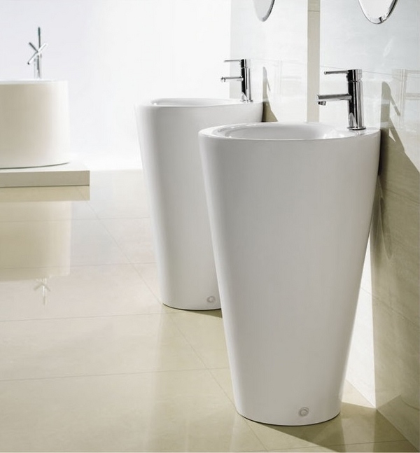 modern pedestal sink design contemporary bathroom furniture