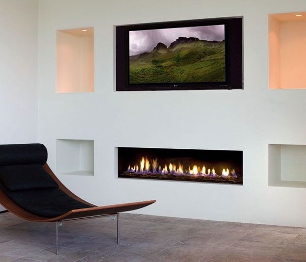 modern ventless gas fireplaces ideas decorative wall built in lighting