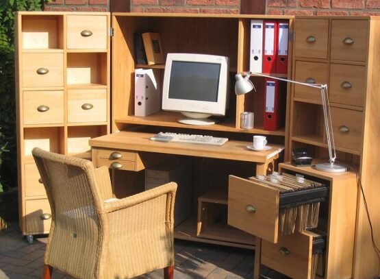original-computer-armoire-home-office-ideas-storage-space-door-drawers