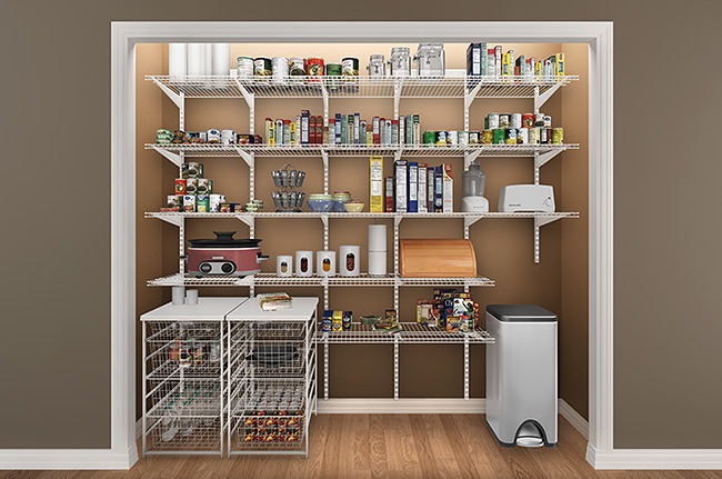 pantry organization ideas custom closetmaid wire shelves