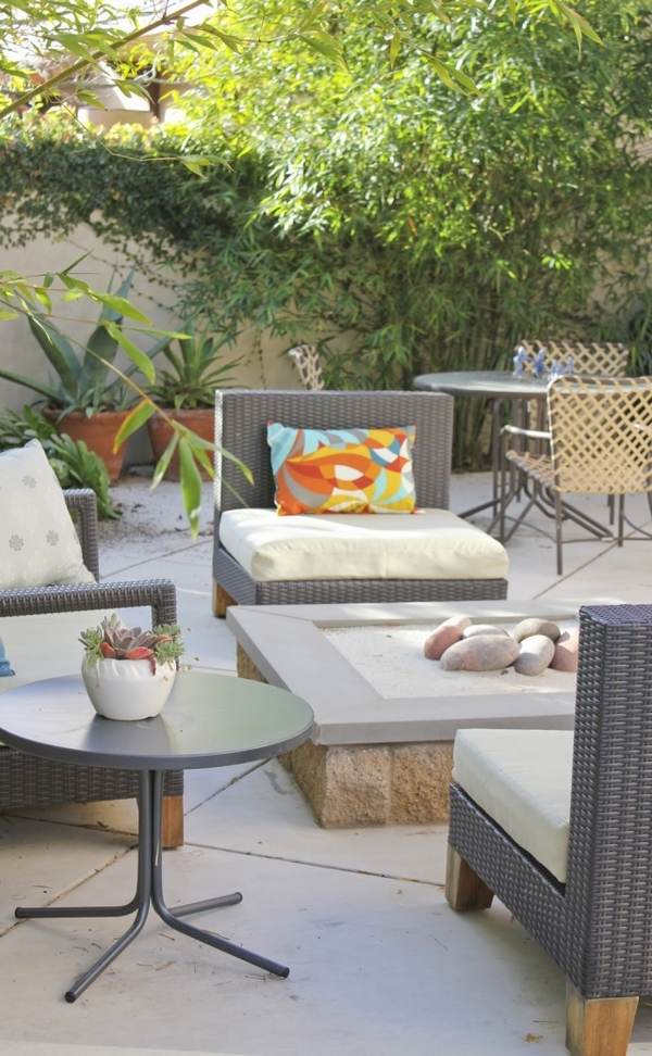 patio lounge furniture rattan chairs decorative pillows