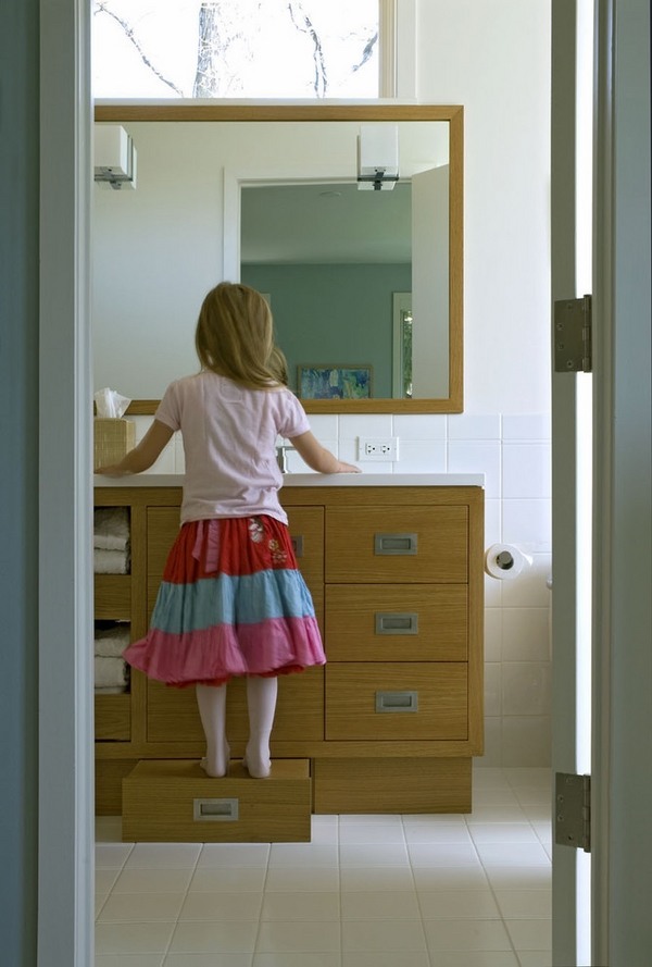 pull out bathroom step stool for kids