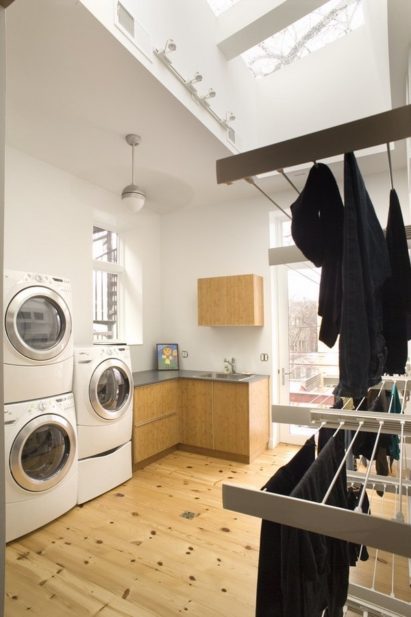 pull out clothes drying rack laundry room
